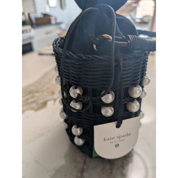 Pearl Embellished Basket Bucket Bag - kate spade new york x Target Black - Picture 3 of 3